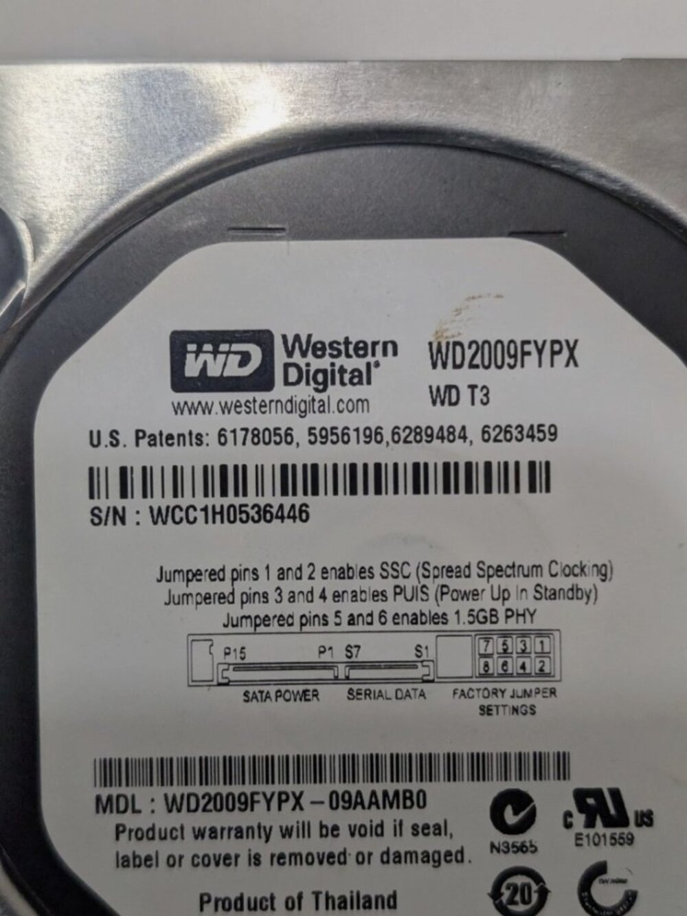 Western Digital WD2009FYPX-09AAMB0-6446 2TB R2112R-11